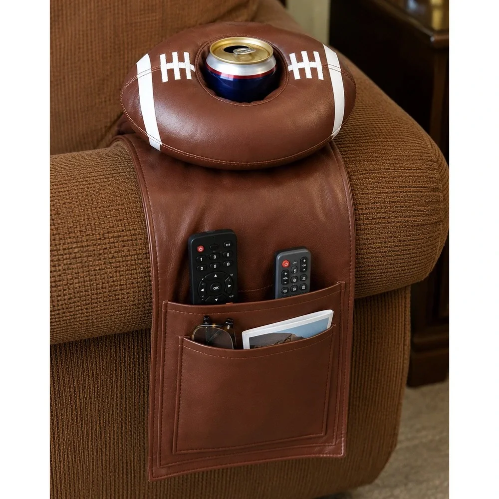 VTG Football Armchair‎ Caddy Remote Organizer Man Cave Recliner Sports Decor